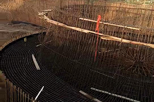 阳泉砼烟囱新建施工现场
